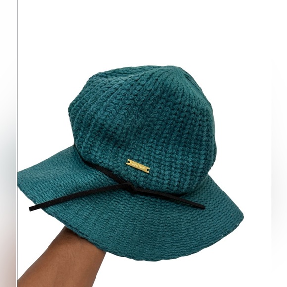 Nine West Teal Knit Hat with Black Band - Picture 4 of 4